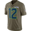 Image of 12s Seattle Seahawks Salute To Service Limited Jersey - Olive 2019