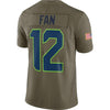 Image of 12s Seattle Seahawks Salute To Service Limited Jersey - Olive 2019