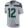 Image of 12s Seattle Seahawks Vapor Untouchable Limited Player Jersey - Gray 2019