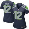 Image of 12s Seattle Seahawks Women's Game Jersey - College Navy 2019