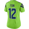 Image of 12s Seattle Seahawks Women's Vapor Untouchable Color Rush Limited Player Jersey - Neon Green 2019