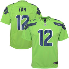 12s Seattle Seahawks Youth Color Rush Game Jersey - Green 2019