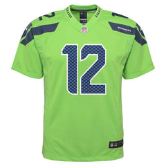 12s Seattle Seahawks Youth Color Rush Game Jersey - Green 2019