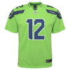 Image of 12s Seattle Seahawks Youth Color Rush Game Jersey - Green 2019