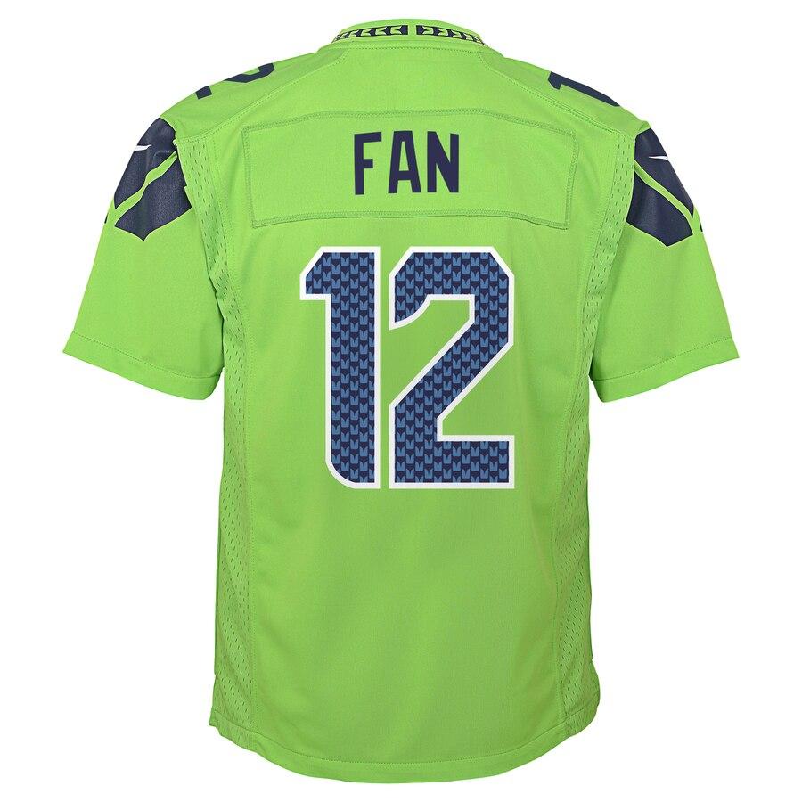 12s Seattle Seahawks Youth Color Rush Game Jersey - Green 2019