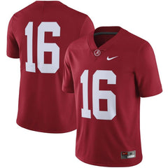 #16 Alabama Crimson Tide Limited Football Jersey - Crimson 2019