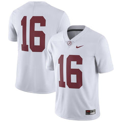 #16 Alabama Crimson Tide Limited Football Jersey - White 2019