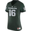 Image of #16 Michigan State Spartans Women's Game Replica Football Jersey - Green 2019