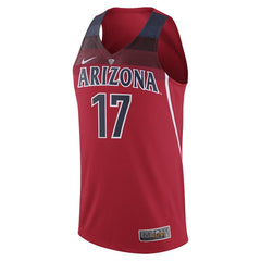 #17 Arizona Wildcats Basketball Jersey - Red 2019