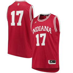 #17 Indiana Hoosiers  Replica Basketball Jersey - Crimson 2019