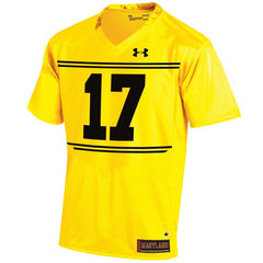 #17 Maryland Terrapins Under Armour 125th Anniversary Premier Football Jersey – Gold 2019