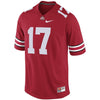 Image of #17 Ohio State Buckeyes Game Football Jersey - Scarlet 2019