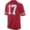 Image of #17 Ohio State Buckeyes Game Football Jersey - Scarlet 2019