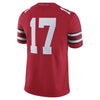 Image of #17 Ohio State Buckeyes Limited Football Jersey - Scarlet 2019