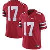 Image of #17 Ohio State Buckeyes Limited Football Jersey - Scarlet 2019