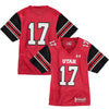 Image of #17 Utah Utes Under Armour Youth Performance Replica Football Jersey – Red 2019