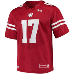 #17 Wisconsin Badgers Under Armour Replica Football Jersey - Red 2019