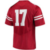 Image of #17 Wisconsin Badgers Under Armour Replica Football Jersey - Red 2019