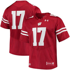 #17 Wisconsin Badgers Under Armour Replica Football Jersey - Red 2019