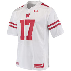 #17 Wisconsin Badgers Under Armour Replica Football Jersey - White 2019