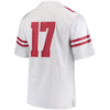 Image of #17 Wisconsin Badgers Under Armour Replica Football Jersey - White 2019