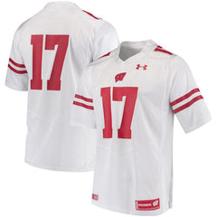 #17 Wisconsin Badgers Under Armour Replica Football Jersey - White 2019