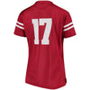 Image of #17 Wisconsin Badgers Under Armour Women's Replica Performance Football Jersey – Red 2019