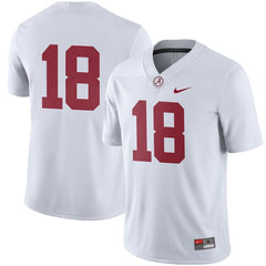 #18 Alabama Crimson Tide Football Game Jersey – White 2019