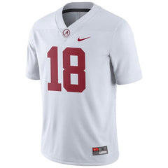 #18 Alabama Crimson Tide Football Game Jersey – White 2019