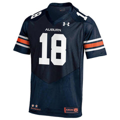 #18 Auburn Tigers Under Armour Replica Football Jersey – Navy 2019