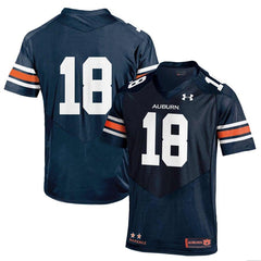 #18 Auburn Tigers Under Armour Replica Football Jersey – Navy 2019