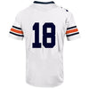 Image of #18 Auburn Tigers Under Armour Replica Football Jersey – White 2019