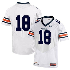 #18 Auburn Tigers Under Armour Replica Football Jersey – White 2019