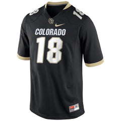 #18 Colorado Buffaloes Football Game Jersey – Black 2019