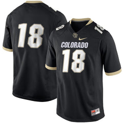 #18 Colorado Buffaloes Football Game Jersey – Black 2019