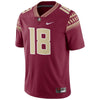 Image of #18 Florida State Seminoles Football Game Jersey – Garnet 2019