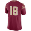 Image of #18 Florida State Seminoles Football Game Jersey – Garnet 2019