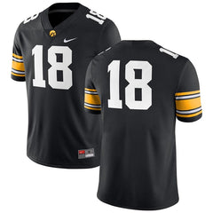 #18 Iowa Hawkeyes Game Jersey – Black 2019