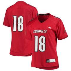 #18 Louisville Cardinals Women's College Replica Jersey – Red 2019