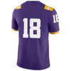 Image of #18 LSU Tigers Football Game Jersey – Purple 2019