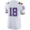 Image of #18 LSU Tigers Football Game Jersey – White 2019