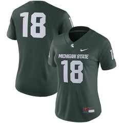 #18 Michigan State Spartans Women's Game Jersey - Green 2019