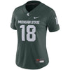 Image of #18 Michigan State Spartans Women's Game Jersey - Green 2019