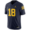 Image of #18 Michigan Wolverines Jordan Brand Football Game Jersey – Navy 2019
