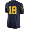 Image of #18 Michigan Wolverines Jordan Brand Football Game Jersey – Navy 2019