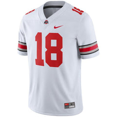 #18 Ohio State Buckeyes Game Football Jersey – White 2019