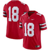 Image of #18 Ohio State Buckeyes Limited Football Jersey - Scarlet 2019