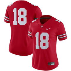 #18 Ohio State Buckeyes Women's Game Jersey - Scarlet 2019