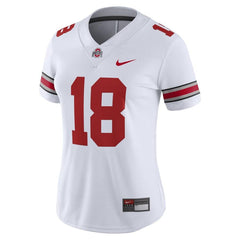 #18 Ohio State Buckeyes Women's Game Jersey - White 2019