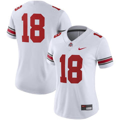 #18 Ohio State Buckeyes Women's Game Jersey - White 2019